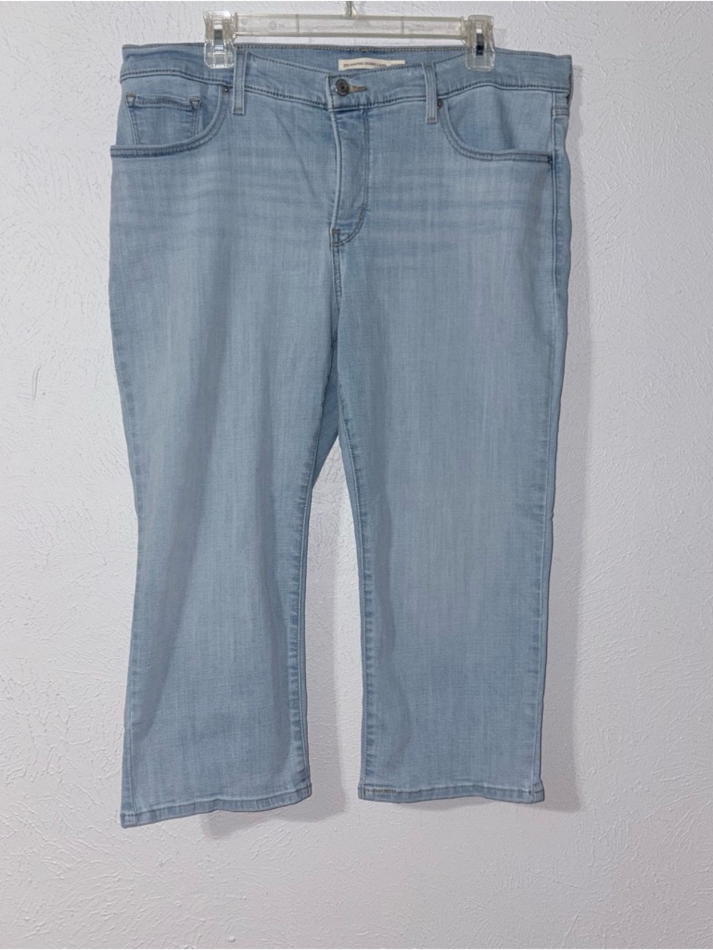 Levi’s 311 Shaping Skinny Capri Jeans Light Wash Stretch Womens 16W Denim